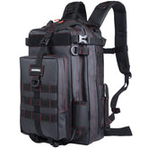 BLISSWILL Fishing Backpack waterproof front view with rod holder