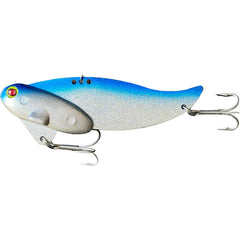 Blitz Lures Blitz Blade blade bait in Silver Blue for versatile vertical jigging and aggressive strikes.
