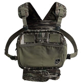 BLOCKER OUTDOORS Finisher chest pack top-loader binocular pocket for fast access.