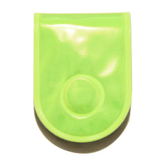 Bloepum 3X LED light attached to clothing for enhanced night safety.