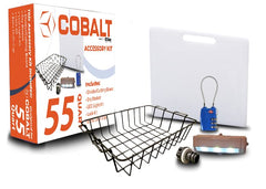 Blue Coolers Cobalt 55 Quart Divider cutting board shown for quick on site meal prep
