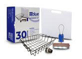 Blue Coolers divider-cutting board showing organized space for meals on the go