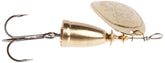 Blue Fox Classic Vibrax 04 front view with gold plating boosting flash and vibration for attracting predators