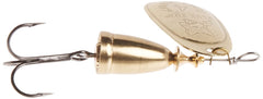 Blue Fox Classic Vibrax 04 front view with gold plating boosting flash and vibration for attracting predators