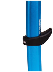 Blue Ice Bluebird ice axe aluminum shaft keeps weight manageable for long approaches