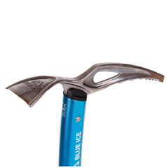 Blue Ice Bluebird ice axe head forged stainless steel for durability on rugged climbs
