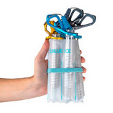 Blue Ice Roll-Up Screw Holder closed, compact transport for six screws