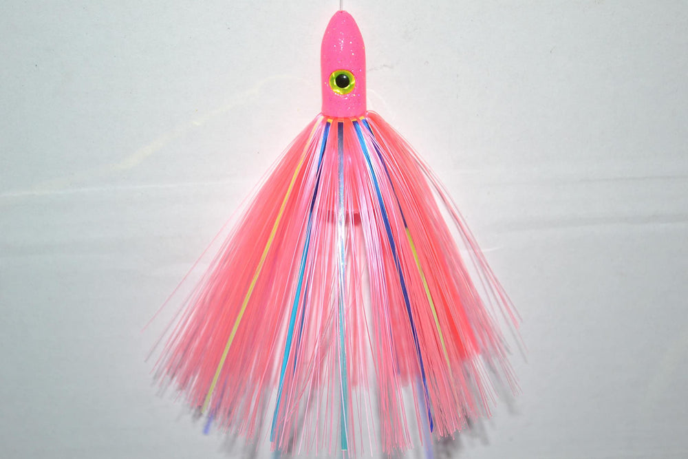 Blue Water Candy Mini Jag Lure pink 5/8oz ready for inshore trolling and casting.