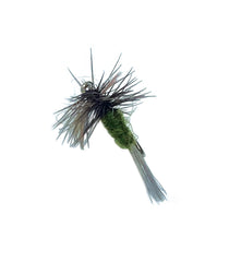 Blue Wing Olive BWO flies showing sizes 14, 16, 18 and mix (4 of each)
