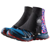 BlueField Low Trail Gaiters on boot protect ankles from debris during hiking.