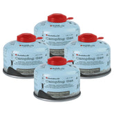 BlueFire isobutane fuel canister with a leak-free cap for safe transport