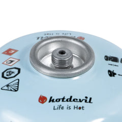 BlueFire canister cap; leak-proof top for safe transport and storage.