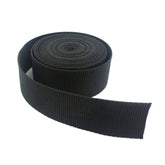 Bluemoona 38mm polypropylene webbing in black, ideal for durable belt and bag straps.
