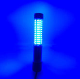 BLUERICE submersible fishing light with blue finish and 5m cord
