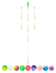 BLUEWING 18in spreader bar setup boosts lure spread for offshore trolling success.
