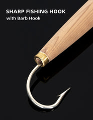 BLUEWING 8in cedar plug tail detail showing smooth finish