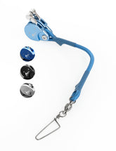 BLUEWING blue-water outrigger pulley front view for smooth deployment
