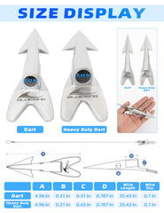 BlueWing dart head penetration point highlights sharpness for tough big-game hides.