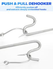 BLUEWING dehooker stainless steel build resists corrosion in saltwater.