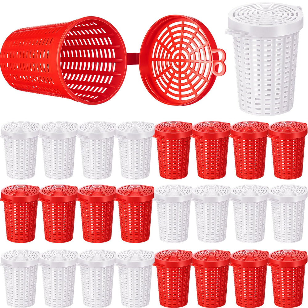 Blushtier red and white fishing bait cage close-up