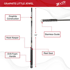 B&M GLJ11 Little Jewel rod shown in compact form for easy transport