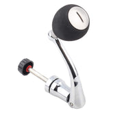 Bnineteenteam reel handle Silver-L closeup showing sturdy metal build for durability