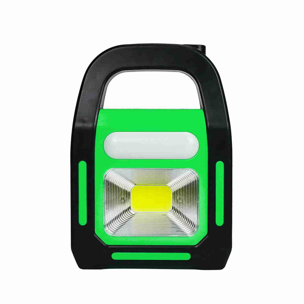 Bnineteenteam solar camping lantern green front view for reliable outdoor lighting.