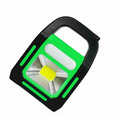Bnineteenteam solar camping lantern green side view for versatile camping lighting.