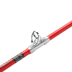 B'n'M Silver Cat Elite rod reel seat close-up shows aircraft-grade aluminum durability.