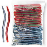 Bnqoe 100Pcs 5.5in Wacky Worms Kit with storage box