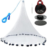Bnqoe fishing cast net 4ft radius open water spread for quick live bait
