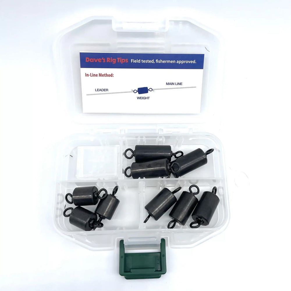 BNR Dave’s In-Line Pack weights for quick sinking and increased float fishing sensitivity.