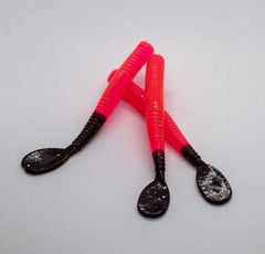 BNR Tackle NM3.5 Holey Worms Nightmare with a soft flap-tail, ideal for steelhead and multi-fish setups.
