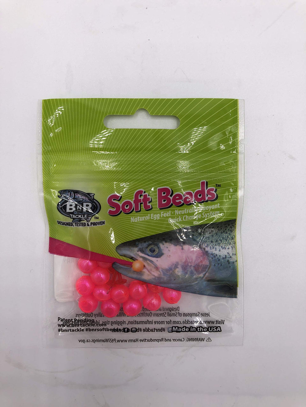 BNR Tackle Soft Beads 8mm in sweet pink cherry for steelhead rigs; easy rigging.