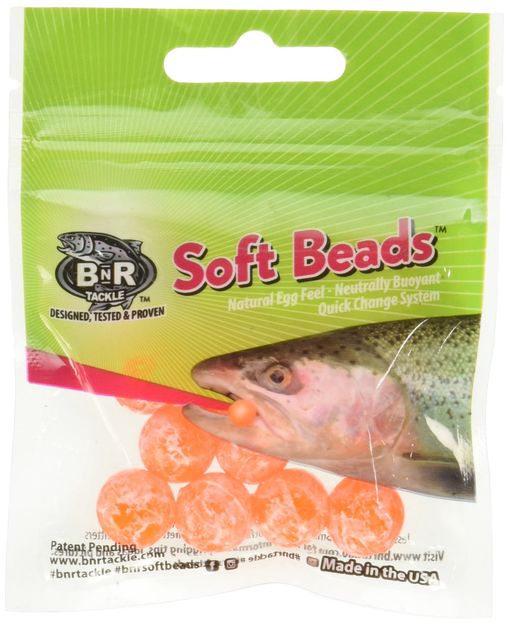 BNR Tackle Soft Beads molted natural 14mm drift naturally to attract steelhead and trout