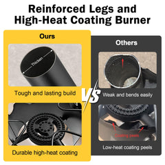 BNSPLY durable cast-iron burner stands up to high heat and heavy use.