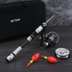 BNTTEAM carbon fiber rod tip with fluorescent highlight enhances bite visibility.