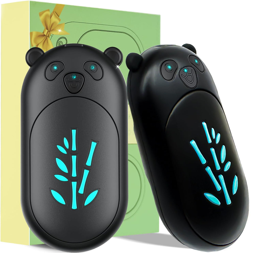 BOANKODU Panda hand warmers front view delivering compact warmth for chilly days.