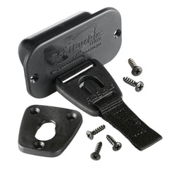 BoatBuckle F14200A 24-Inch Self-Retracting Fishing Rod Holder mounted on boat gunwale