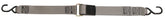 BoatBuckle Kwik-Lok gunwale tie-down with rugged 2-inch webbing securing a boat
