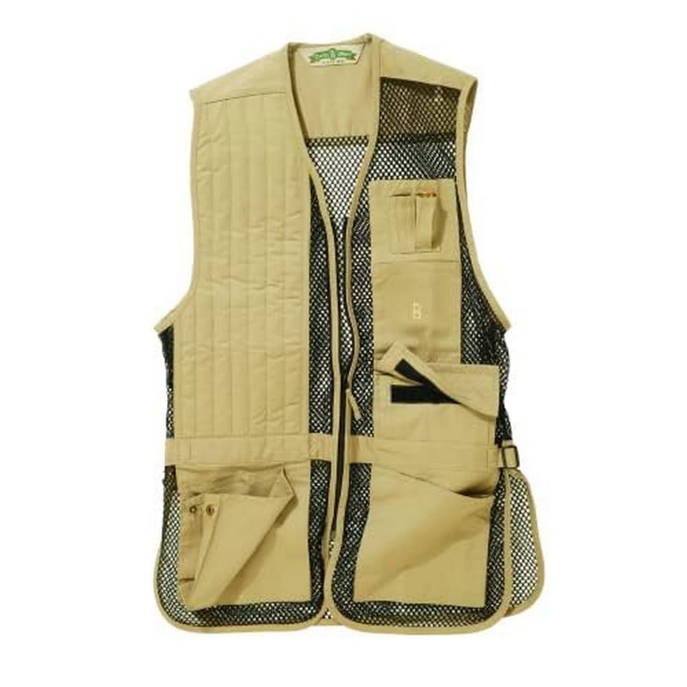 Bob Allen Artist Unknown mens shooting vest 240M front view with breathable mesh and pocket layout