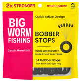 Rubber bobber stops for fishing line in packaging
