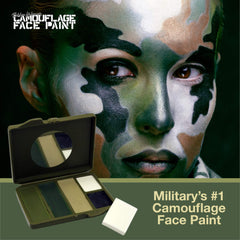 Bobbie Weiner camouflage face paint in loam for natural tone blending and concealment.