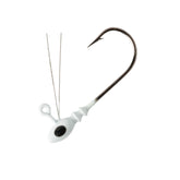 Bobby Garland Brush Off Jig Head Mo Glo Ghost profile view for brush-friendly crappie rigs.