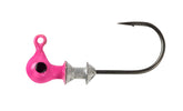 Bobby Garland Crappie Pro Jig Head pink 1/32 oz showing strong bait body grip for skipping