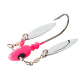 Bobby Garland Head Turn'R jig head with Mo Glo Pink showing 360-degree blade action for crappie fishing