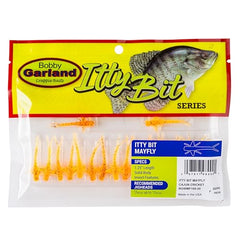 Bobby Garland Itty Bit Mayfly natural profile with lifelike cues