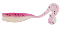 Bobby Garland Mo' Glo Stroll'R pink phantom sideview for crappie, showing action and profile