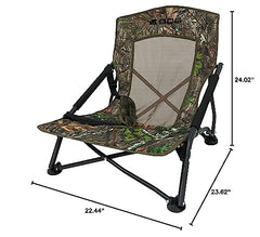 Oversized seat area on the BOG chair supports long blind sits.