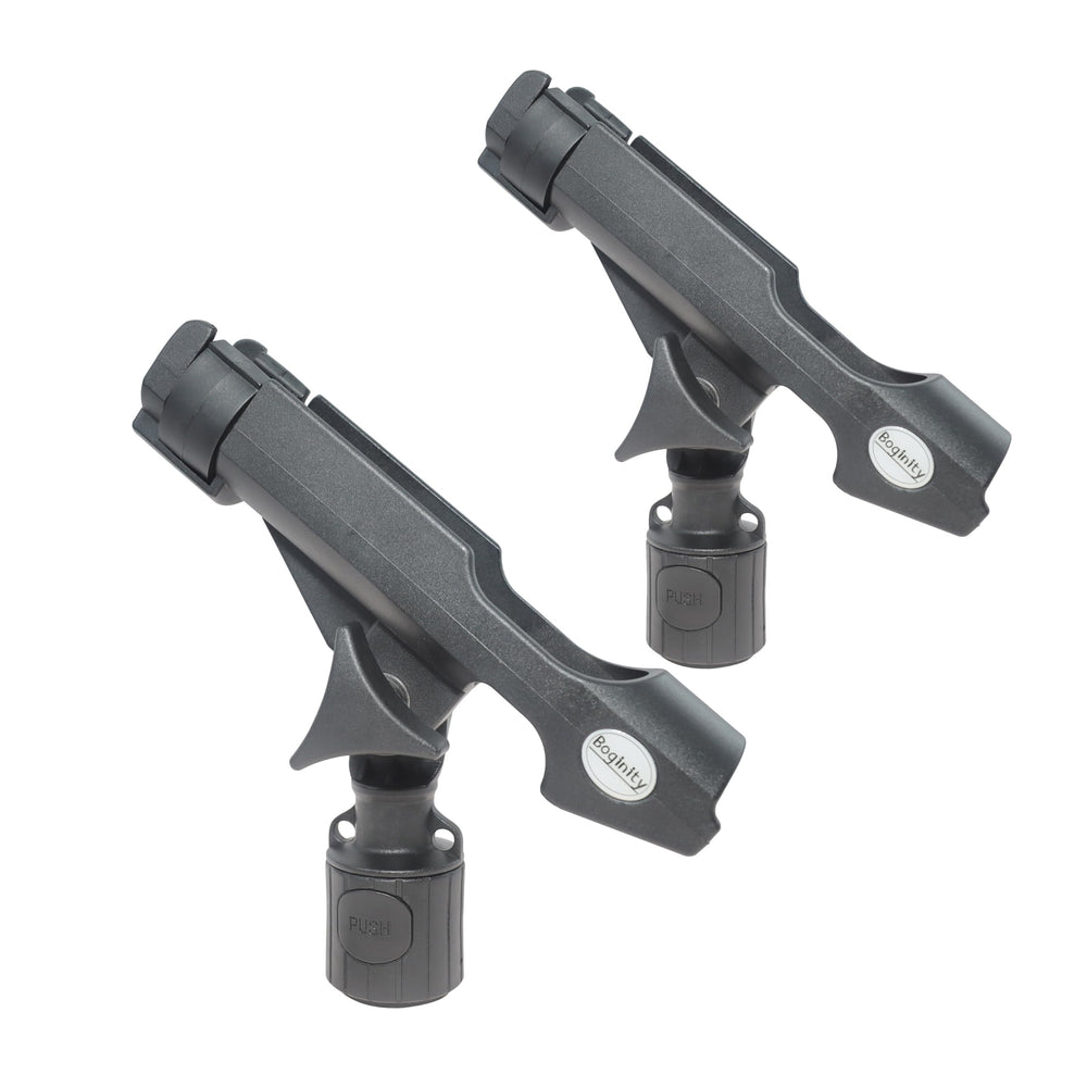Boginity 2-piece rod holder attached to kayak rail